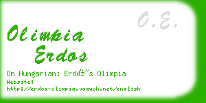 olimpia erdos business card